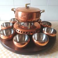 Set Fondue Bourguignonne Vintage Rame girevole