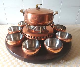 Set Fondue Bourguignonne Vintage Rame girevole