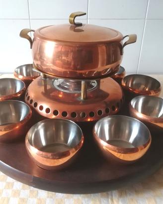 Set Fondue Bourguignonne Vintage Rame girevole