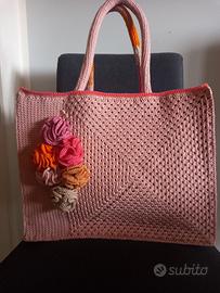 Borsa uncinetto "coccarda"