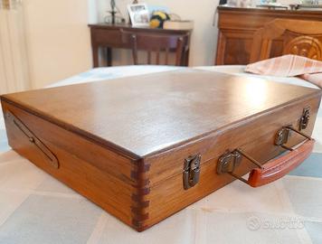 Scatola Valigetta in Legno Vintage Lefranc