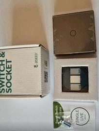 Interruttore Touch Vetro Temperato BSEED Grigio 