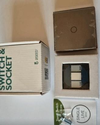Interruttore Touch Vetro Temperato BSEED Grigio 