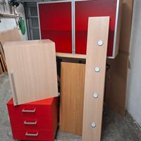 mobili coordinati  in legno 