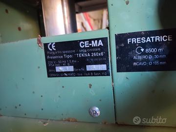 sega circolare pialla filo spessore 