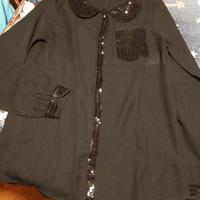 camicia bambina nera sisley 11-12anni