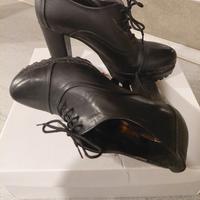 francesine scarpe nere n. 38 con tacco