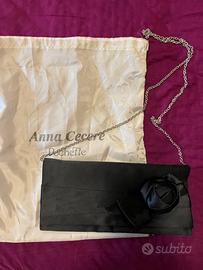 Pochette nera elegante Anna Cecere
