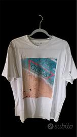 T-shirt taglia XL Guess stampa spiaggia