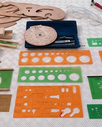 Set Disegno Tecnico Vintage Anni 50/60