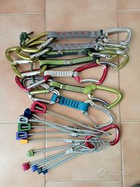 rinvii e nuts arrampicata