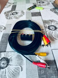 Cavo RCA Triplo 3 Metri + Adattatore SCART