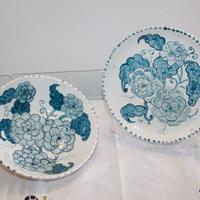 Piatto fondo/coppetta e piatto arredo calligrafico