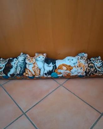 Cuscino da divano o para spifferi disegno gatti
