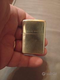 accendino zippo solid brass 1990