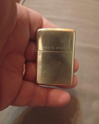accendino zippo solid brass 1990