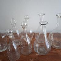 Caraffe e porta liquori in vetro con tappo