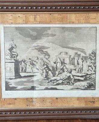 Mitologia Classica con Nettuno Figure Allegoriche