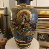 Vaso giapponese vintage stile Satsuma/Kutani oro