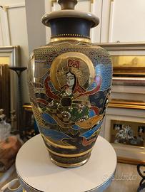 Vaso giapponese vintage stile Satsuma/Kutani oro