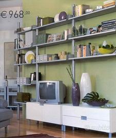 Libreria in metallo con mobile TV Ricci Casa