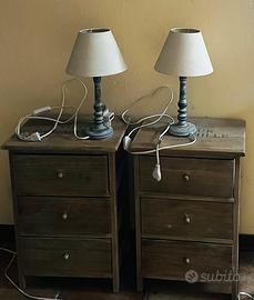 Set shabby chic comodini & illuminazione