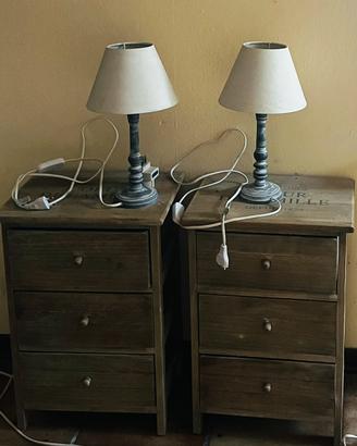 Set shabby chic comodini & illuminazione