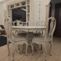 Tavolo Shabby con sedie
