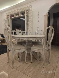 Tavolo Shabby con sedie