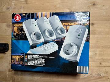4 prese schuko con telecomando