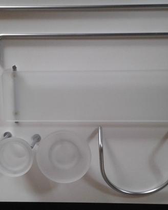 SET ACCESORI BAGNO 7 PEZZI FILO'CROMO SATINATO