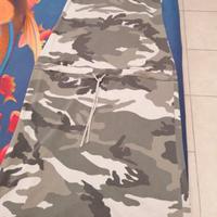 vestito lungo in  cotone camouflage