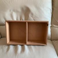 Scatola legno con due scomparti