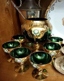 servizio cocktail Vetro Murano lavorazione fuochi 