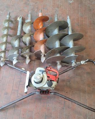 Trivella mototrivella scoppio STIHL 08s + 6 punte