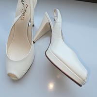 scarpe in capretti color latte