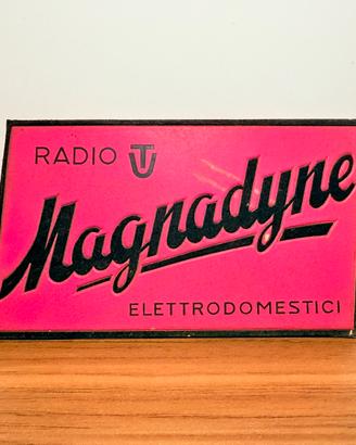 CARTELLINO PUBBLICITARIO RADIO TV MAGNADYNE 1959