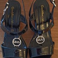 Ginamarco venturi aperte nere zeppa 39