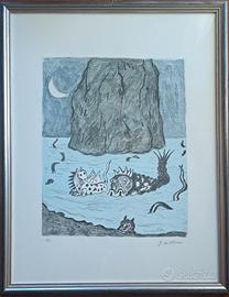 Giorgio De Chirico litografia pubblicata 