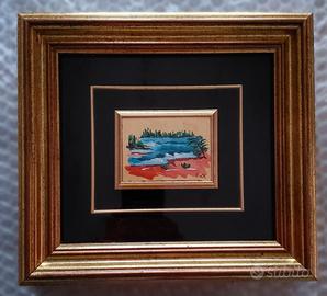 Quadro - Dipinto Tempera acrilica su foglia ORO.