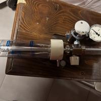 carrello per bombola ossigeno e regolatore di pres