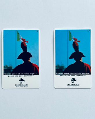 Coppia schede telefoniche SIP Carabinieri nuove