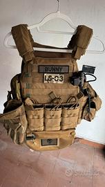 Kit softair completo plate carrier e elmetto fast