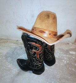 SET  WESTERN VINTAGE Stivali Dan Post+CAPPELLO