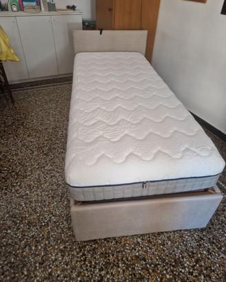 LETTO SINGOLO + RETE MOTORIZZATA+ MATERASSO 80X190