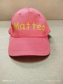 cappello con visiera rosso Regolabile – Ricamo "Ma