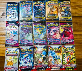 Bustine carte pokemon sealed nuove legami  fusione