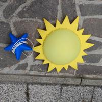 plafoniera da soffitto sole e  applique  
