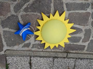 plafoniera da soffitto sole e  applique  