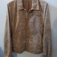 giacca da donna in pelle stampa pitone